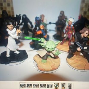 Disney Infinity xbox360 Star Wars Figures Yoda Kylo Ren Vader Yoda Boba Fett